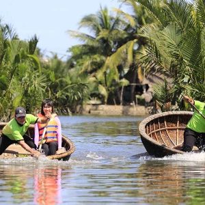 Hoi An bamboo basket boat Indochina tour package