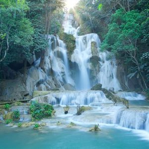 Kuang Si Waterfalls - mekong river cruises