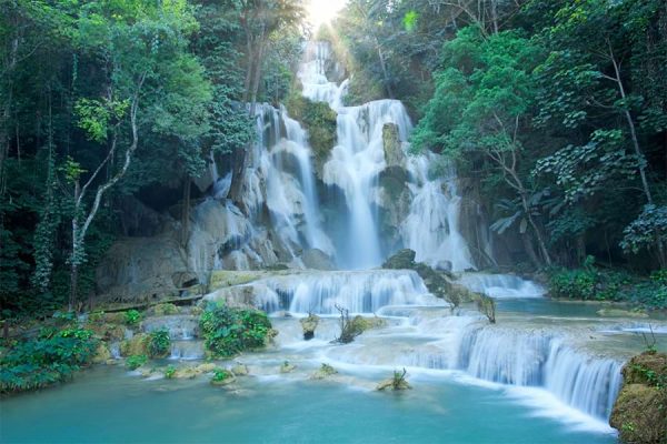 Kuang Si Waterfalls - mekong river cruises